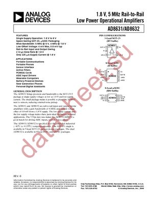 AD8631ART-REEL7 datasheet  